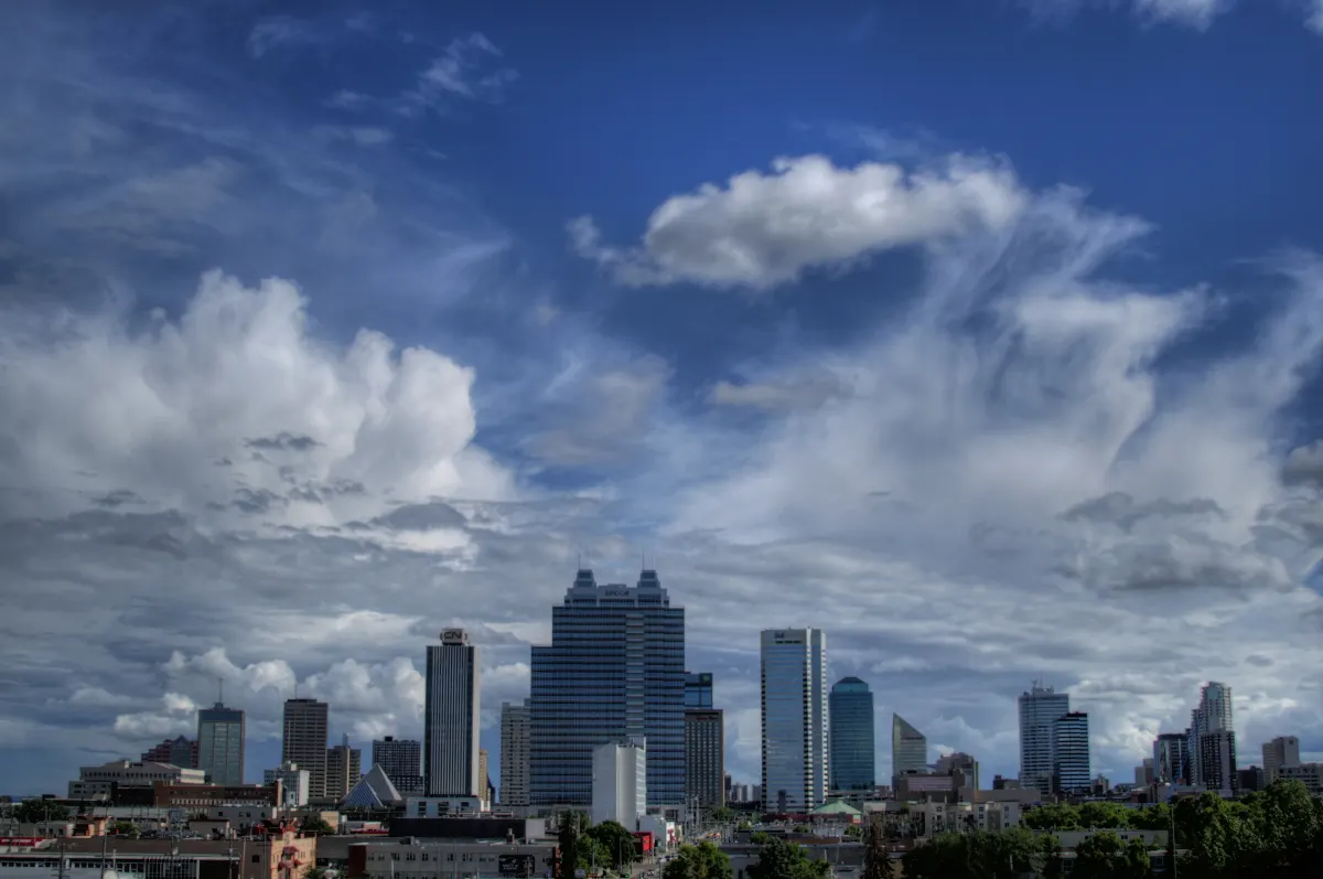 The downtown Edmonton, Alberta skyline